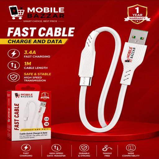 MB 3.4  A IPHONE  FAST CABEL (1YEAR WORANTY )