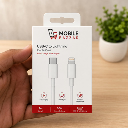 MB USB -C TO LIGHTING CABEL (1YEAR WORANTY )